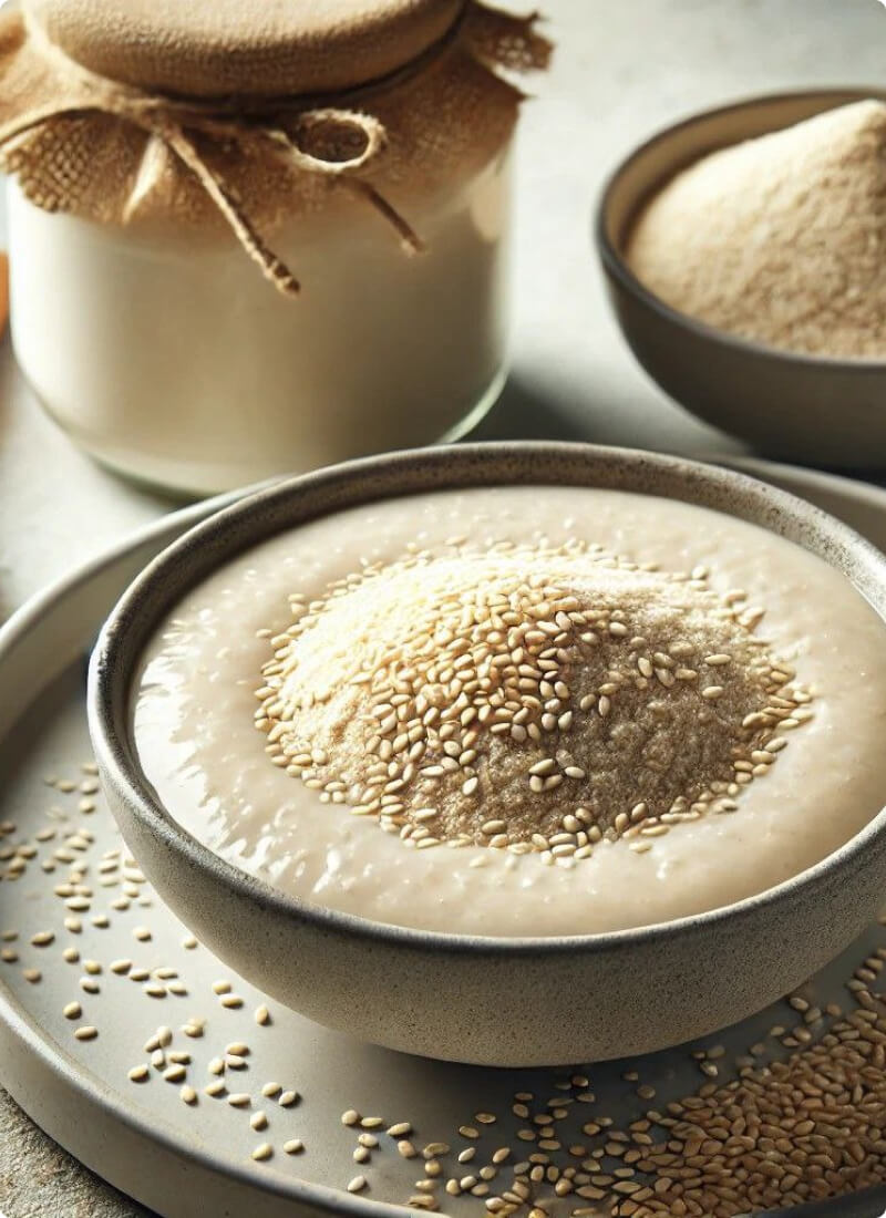 Каша з насіння 
кунжуту