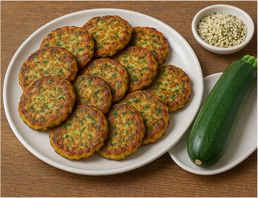 оладки з кабачків з коноплею