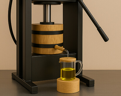 процес виготовлення холодний віджим натуральних олій, клітковини, борошна- процесс изготовления натуральних масел